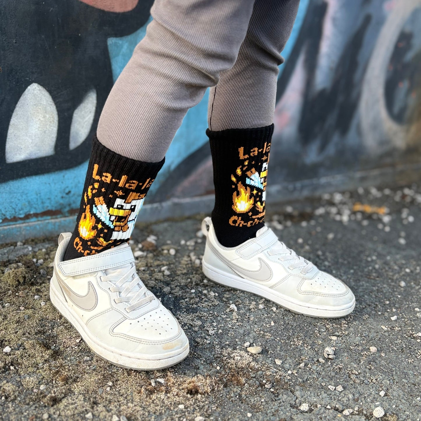 Minecraft Lava Chicken socks gaming socks chicken lava kids socks gift idead birthday socks youth socks Sox UK one size