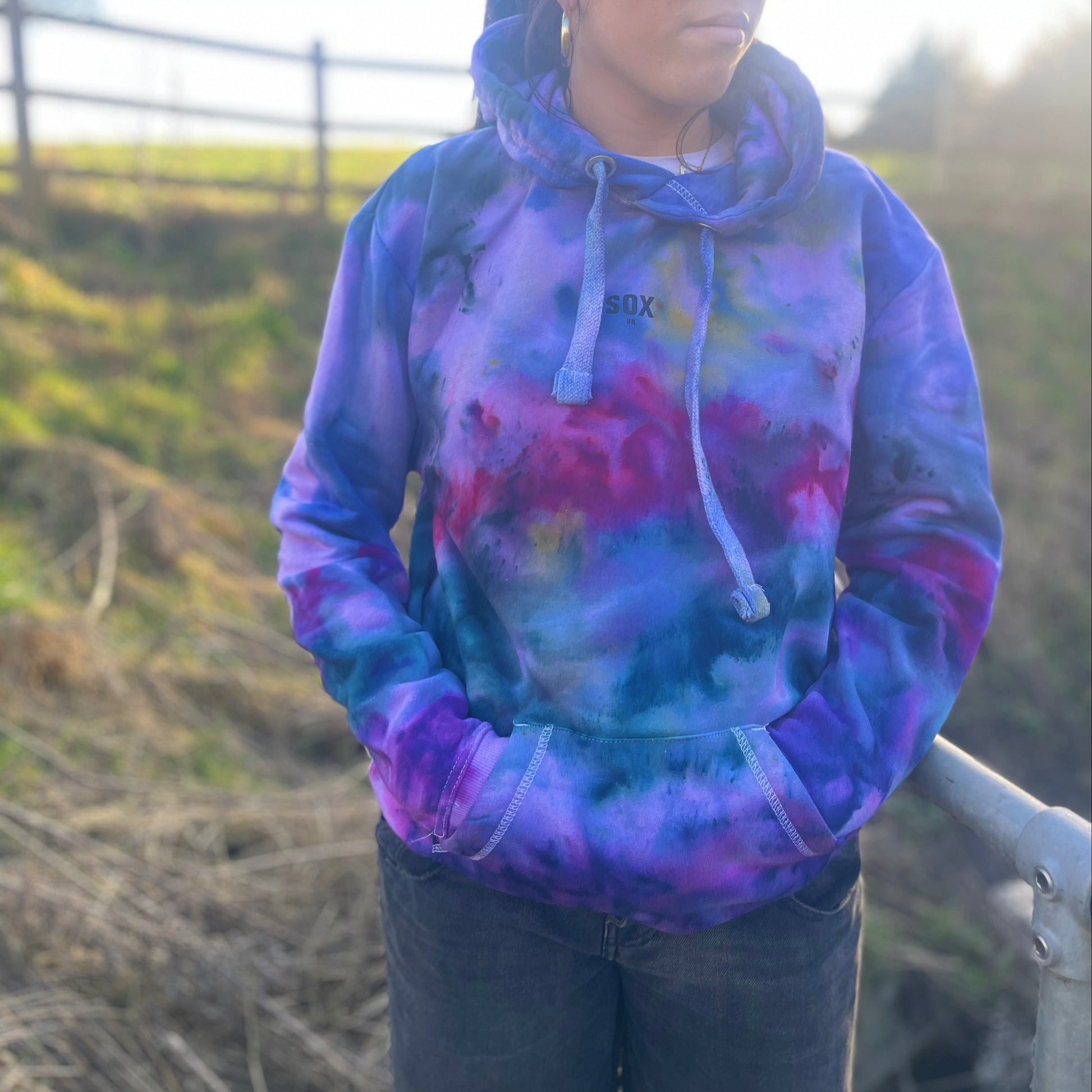 Adults tie dye hoodie unisex summer colours handmade custom made clothing cotton warm hoodie mens clothing womens clothing SOX UK 