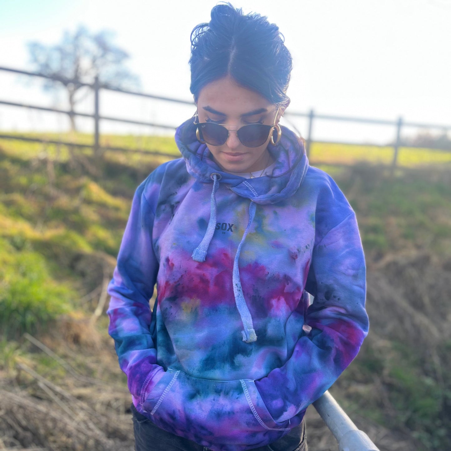 Adults tie dye hoodie unisex summer colours handmade custom made clothing cotton warm hoodie mens clothing womens clothing SOX UK 