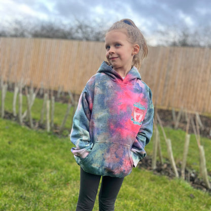 Kids custom made tie dye LFC  Liverpool football hoodie club hoodie - SOX UK 