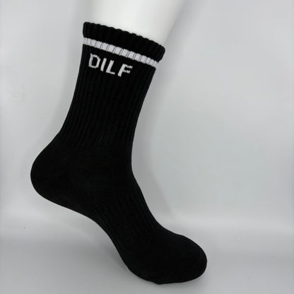 rude socks Dilf dad mens socks black socks funny socks naughty socks dad gift ideas American pie quotes black socks