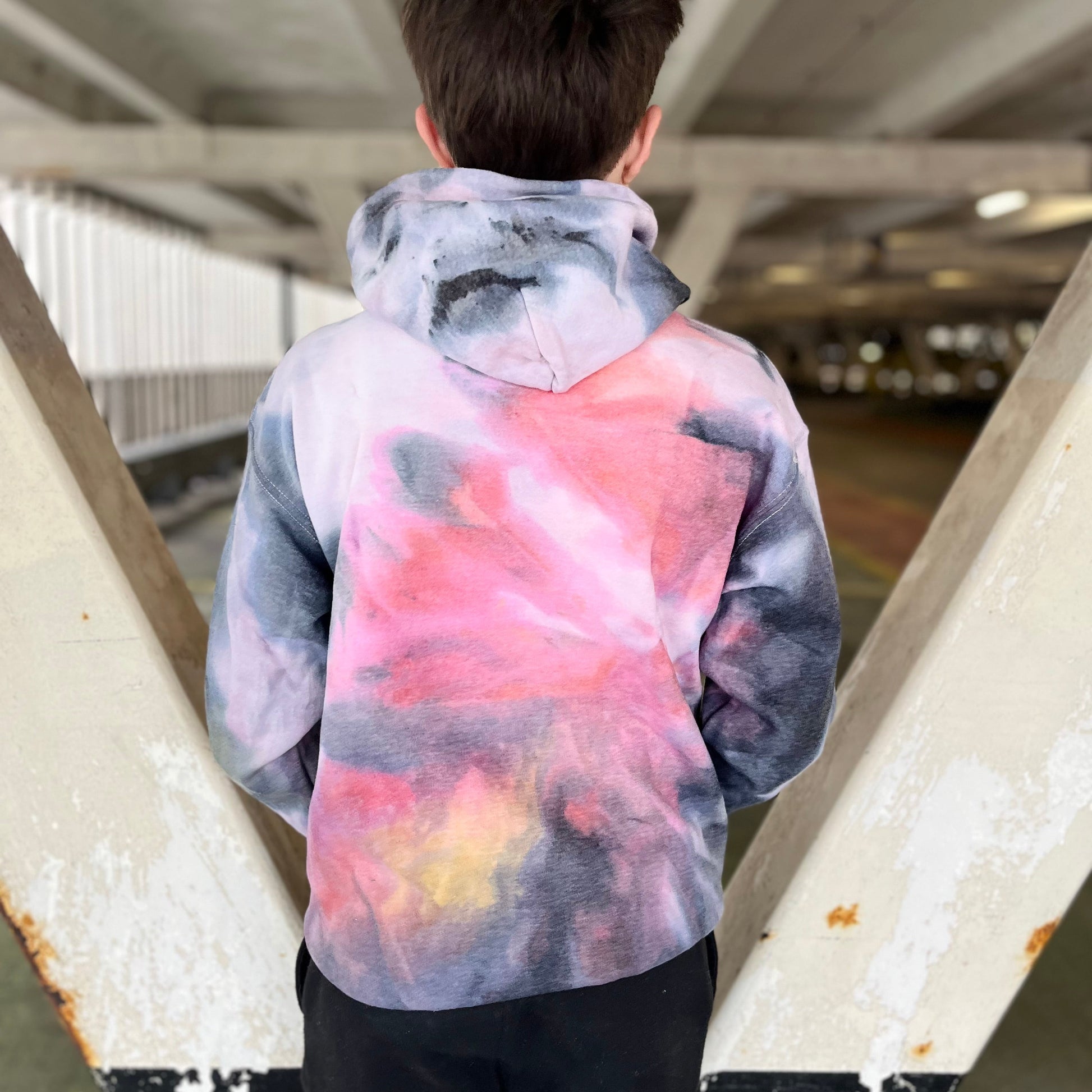 Kids custom made tie dye Man United football club hoodie club hoodie MUFC football fans sports outdoor  Man u - SOX UK