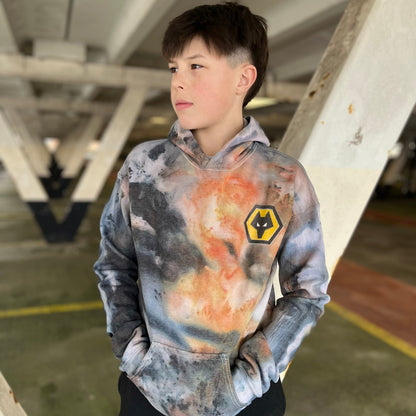 Kids_custom_made_tie_dye_wolves_football_club_hoodie_handmade_by_SOX_UK