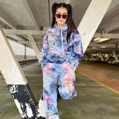 Matching joggers stardust tracksuit tie dye bespoke handmade clothing unisex men and women SOX UK