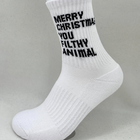 Merry Christmas you filthy animal Socks - Sox UK