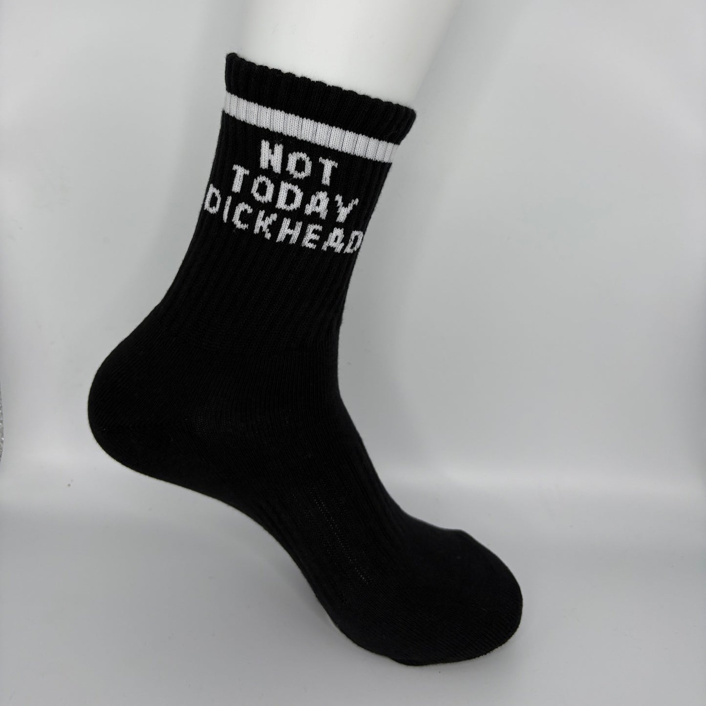 Not today dickhead socks rude funny socks dick gift ideas gym socks birthdays mens socks womens socks black socks 