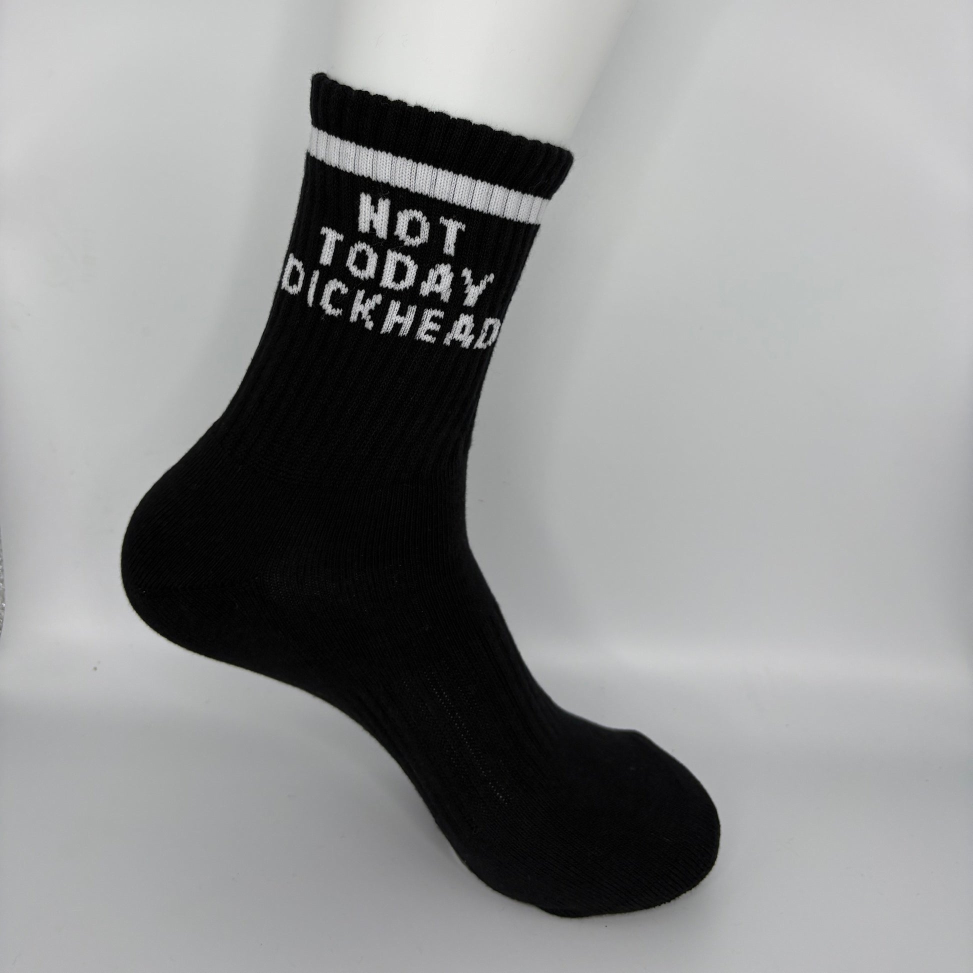 Not today dickhead socks rude funny socks dick gift ideas gym socks birthdays mens socks womens socks black socks 