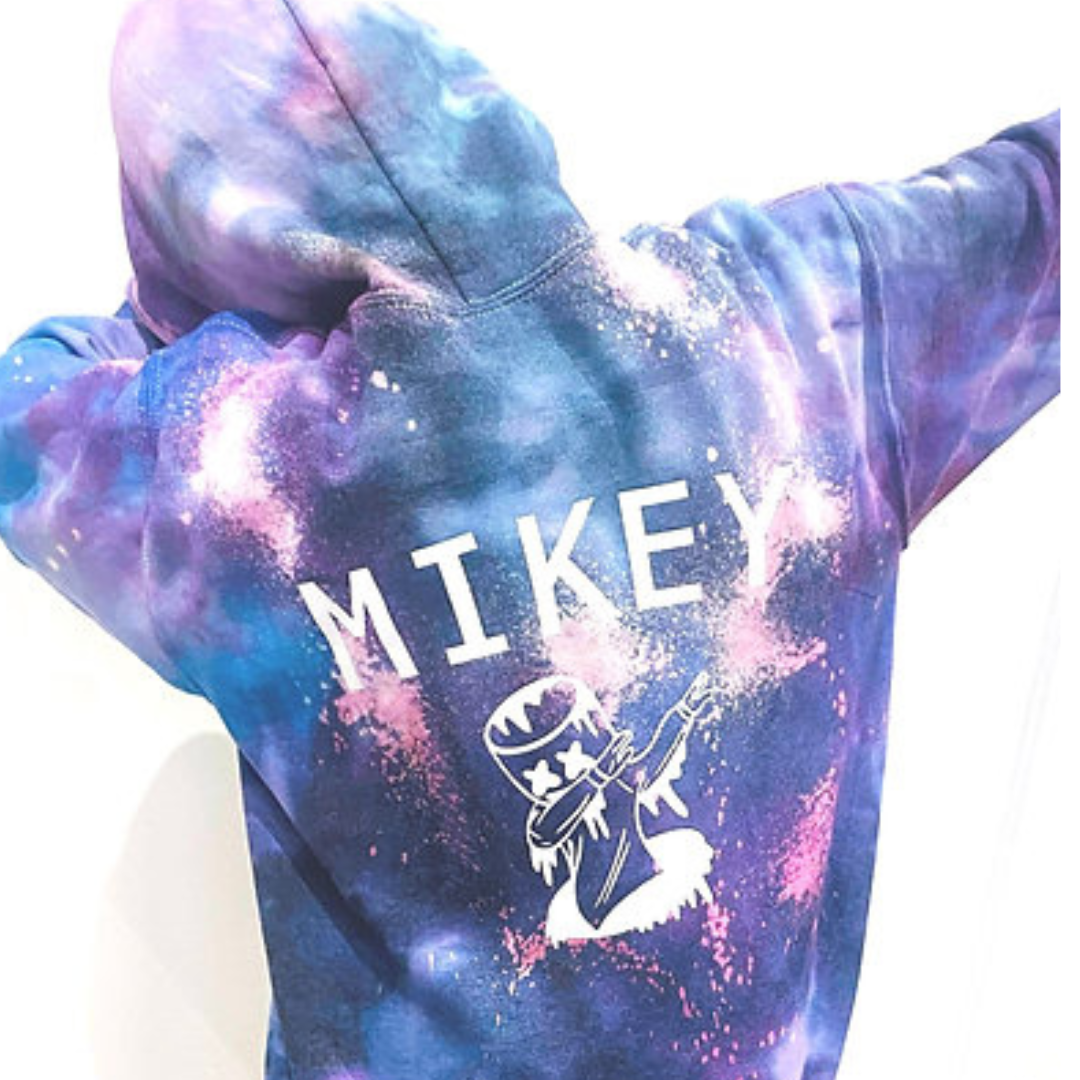 Kids custom made tie dye Fortnite hoodie - SOX UK games PlayStation personalised 