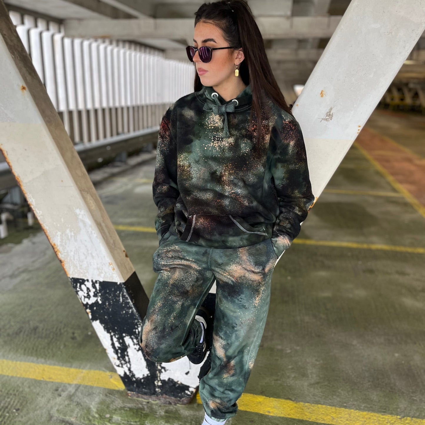 joggers tracksuit adults youth matching set tie dye clothing sweatpants hoodie set duo brand handmade custom made SOX UK 