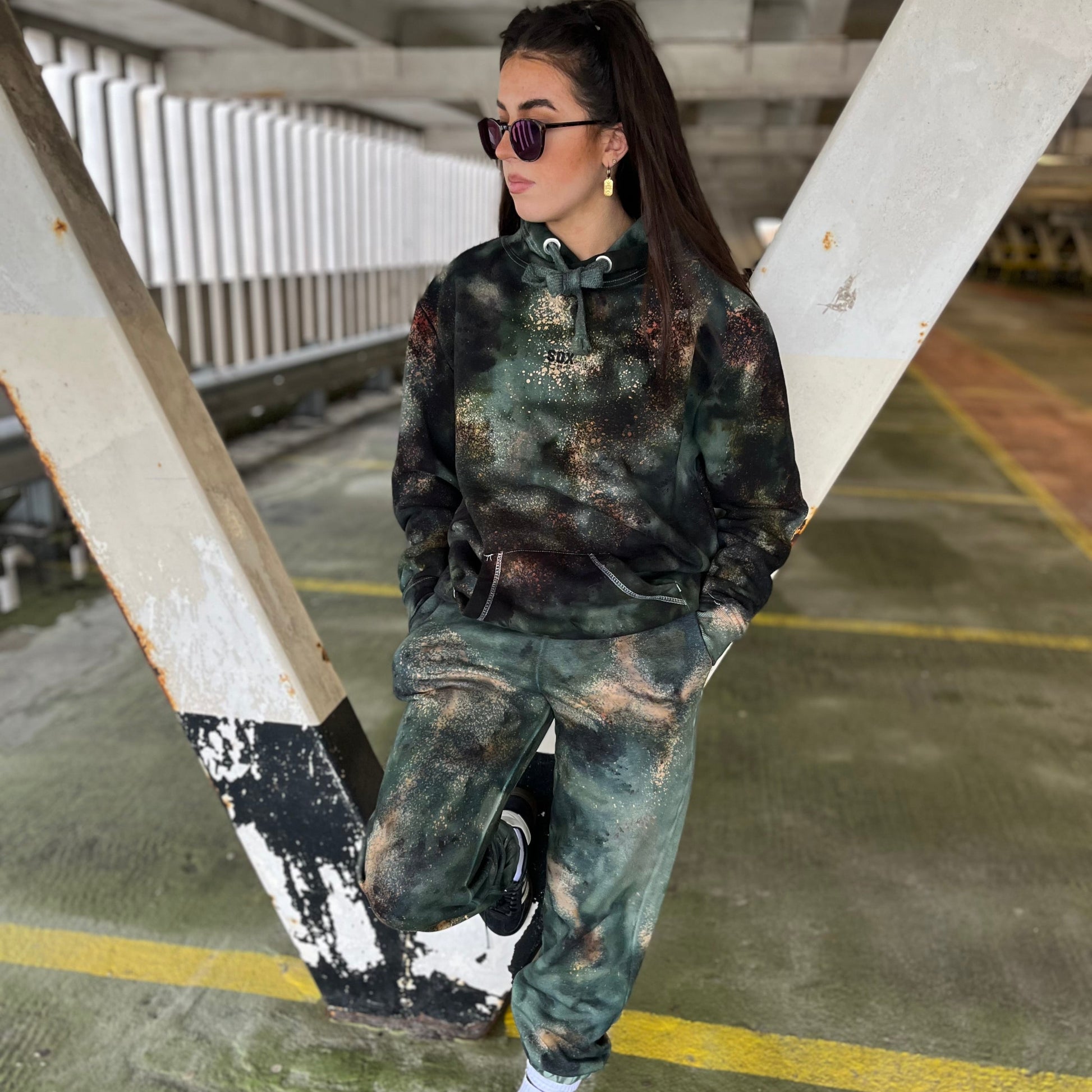 joggers tracksuit adults youth matching set tie dye clothing sweatpants hoodie set duo brand handmade custom made SOX UK 